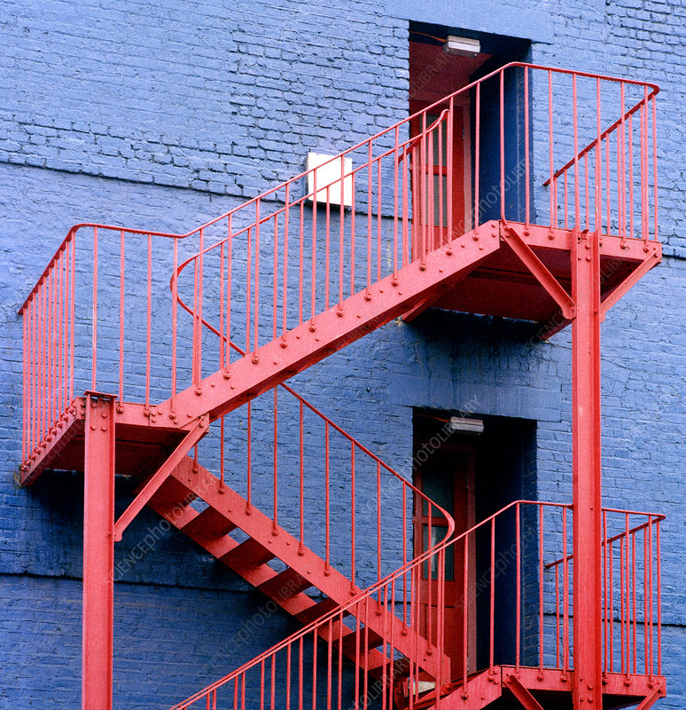Fire escape staircase